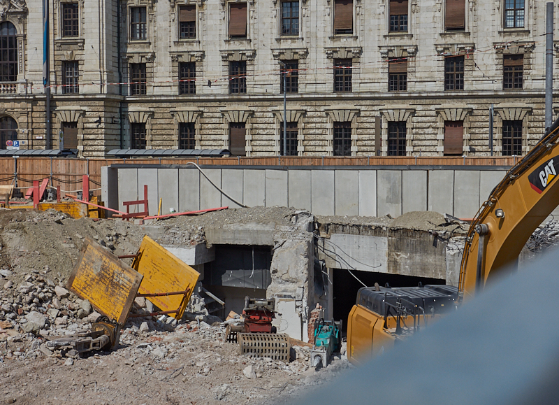 28.08.2019 - Hotel Köbigshof in München. Die Baustelle