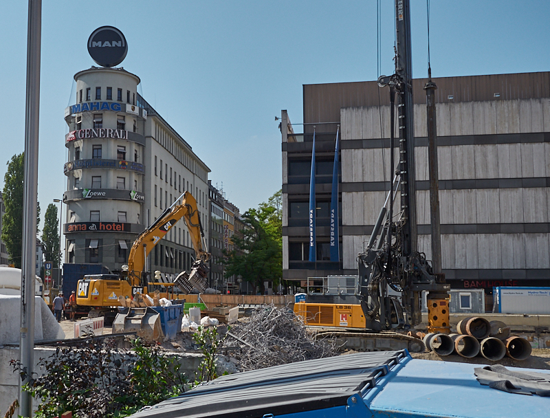 28.08.2019 - Hotel Köbigshof in München. Die Baustelle