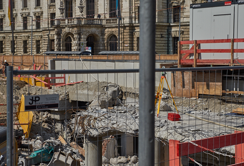 28.08.2019 - Hotel Köbigshof in München. Die Baustelle