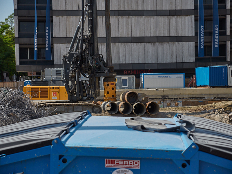 28.08.2019 - Hotel Köbigshof in München. Die Baustelle