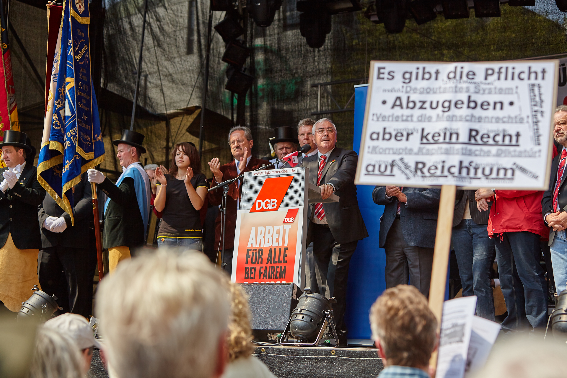 1. Mai 2009 - Kundgebung auf dem Marienplatz