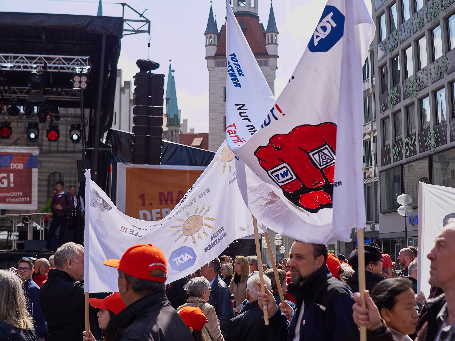 01.05.2019 - Maikundgebung auf dem Münchner Marienplatz