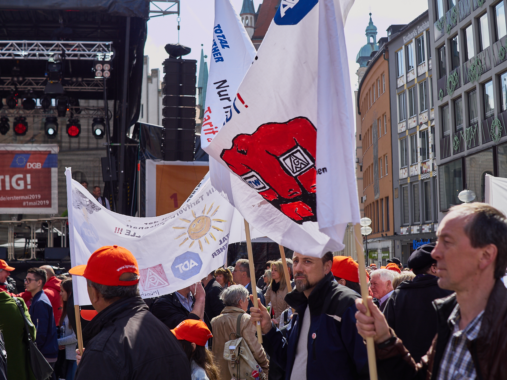 01.05.2019 - Maikundgebung auf dem Münchner Marienplatz