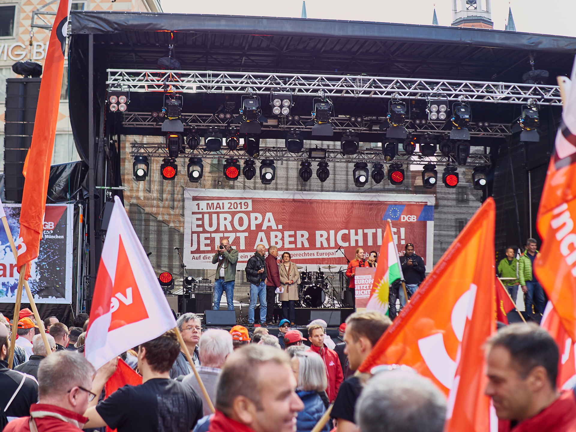 01.05.2019 - Maikundgebung auf dem Münchner Marienplatz