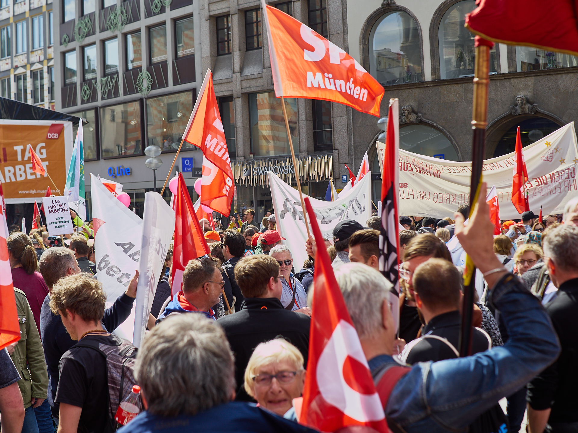 01.05.2019 - Maikundgebung auf dem Münchner Marienplatz