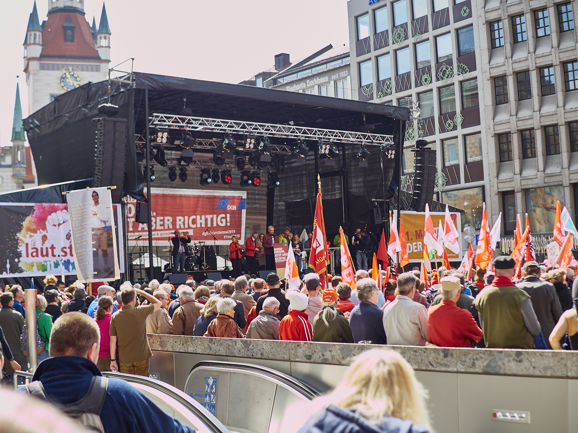 01.05.2019 - Maikundgebung auf dem Münchner Marienplatz
