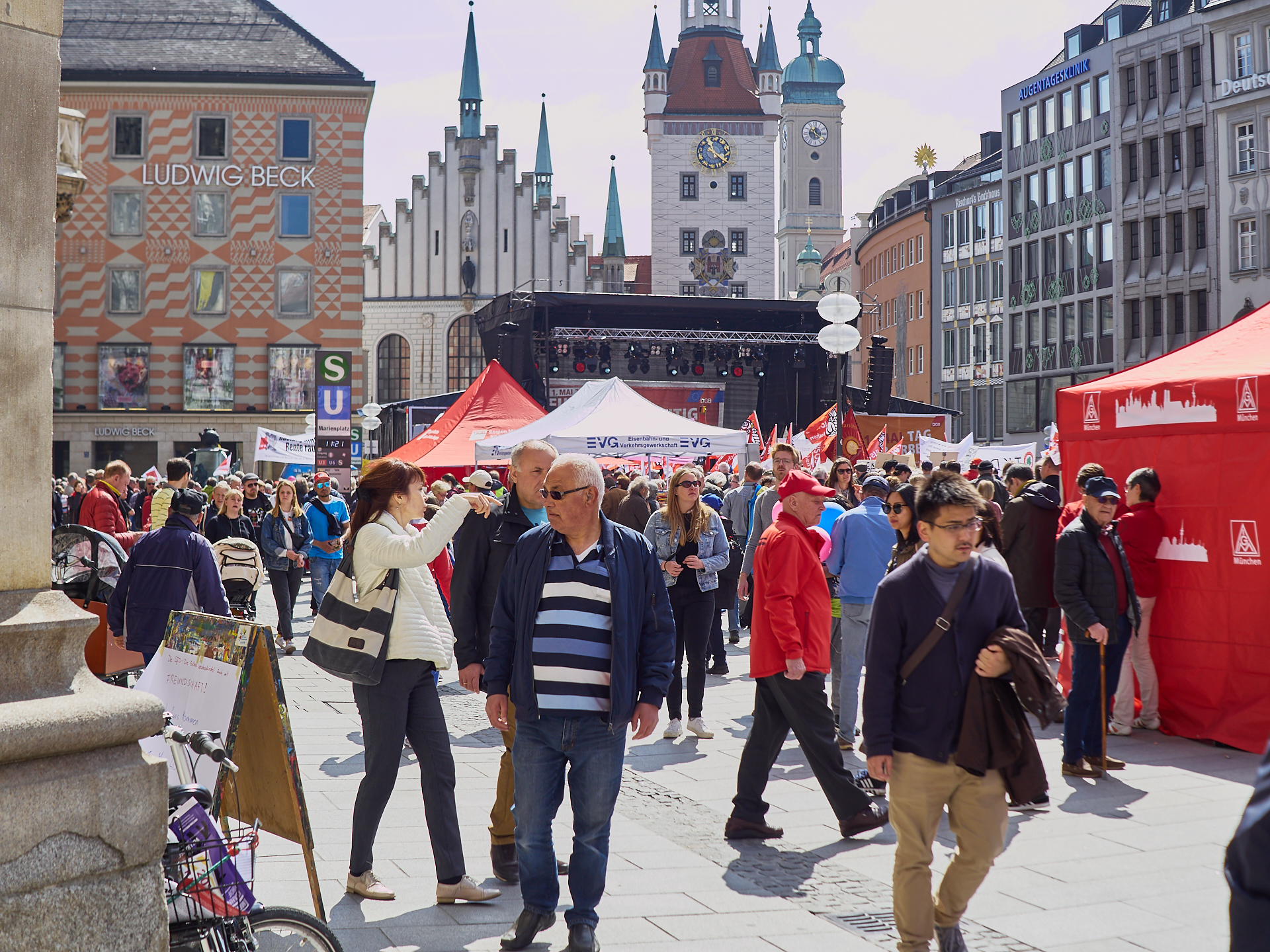 01.05.2019 - Maikundgebung auf dem Münchner Marienplatz