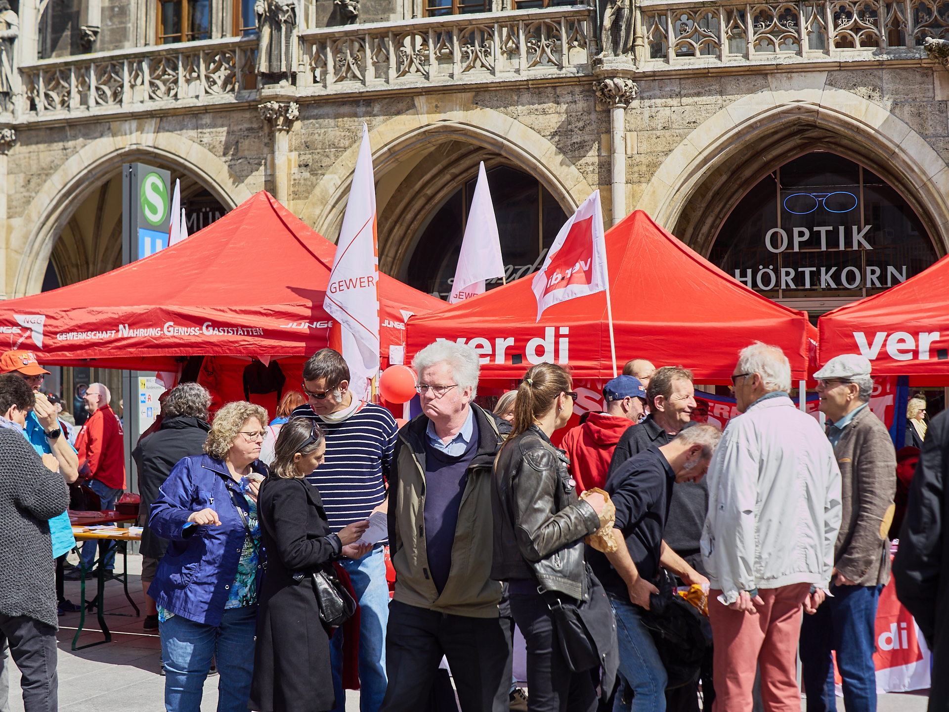 01.05.2019 - Maikundgebung auf dem Münchner Marienplatz