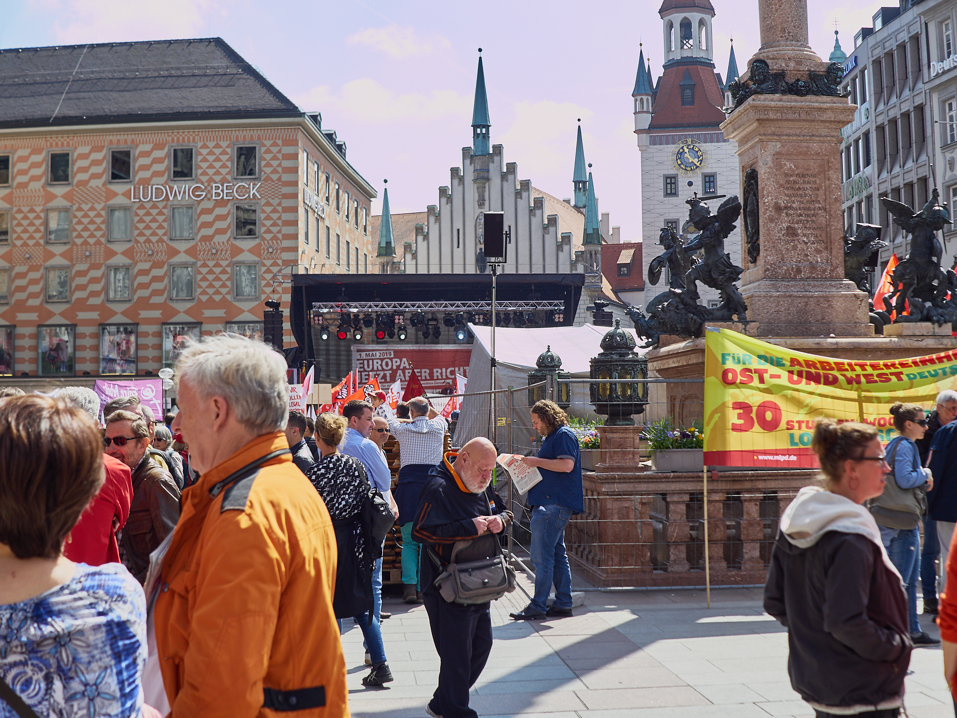 01.05.2019 - Maikundgebung auf dem Münchner Marienplatz