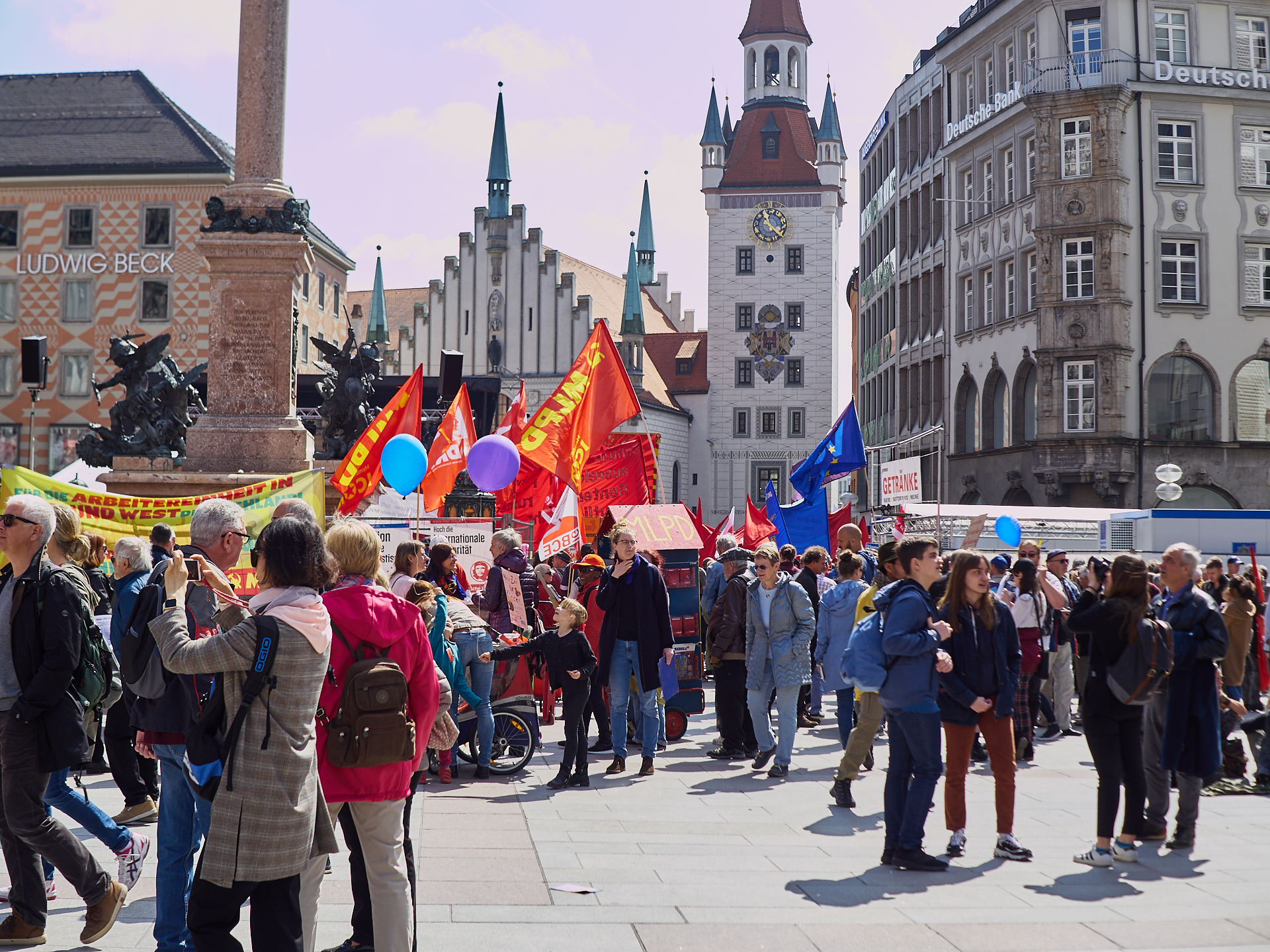 01.05.2019 - Maikundgebung auf dem Münchner Marienplatz