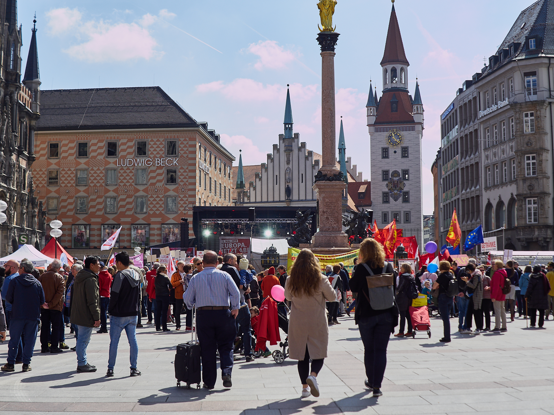 01.05.2019 - Maikundgebung auf dem Münchner Marienplatz