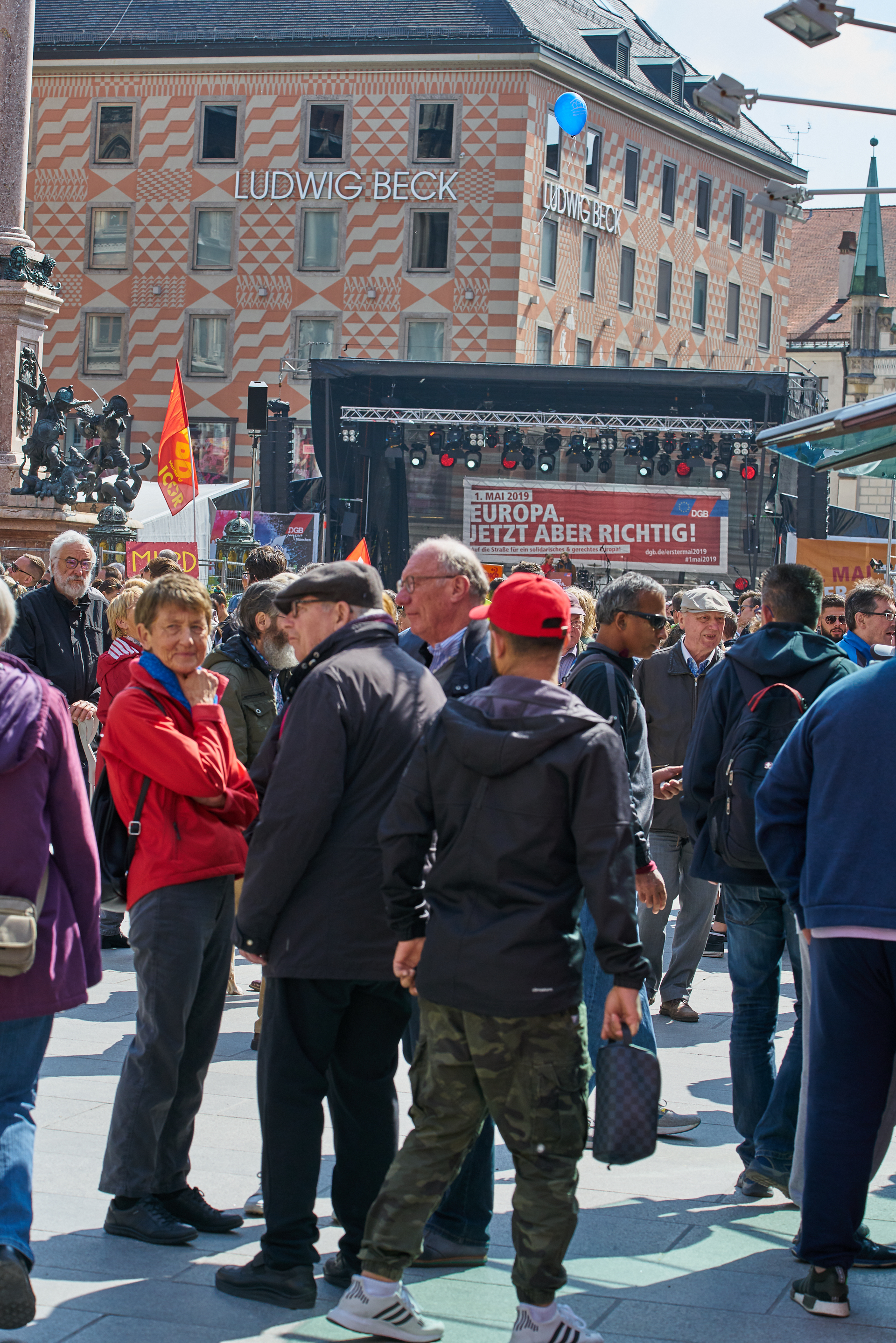 01.05.2019 - Maikundgebung auf dem Münchner Marienplatz