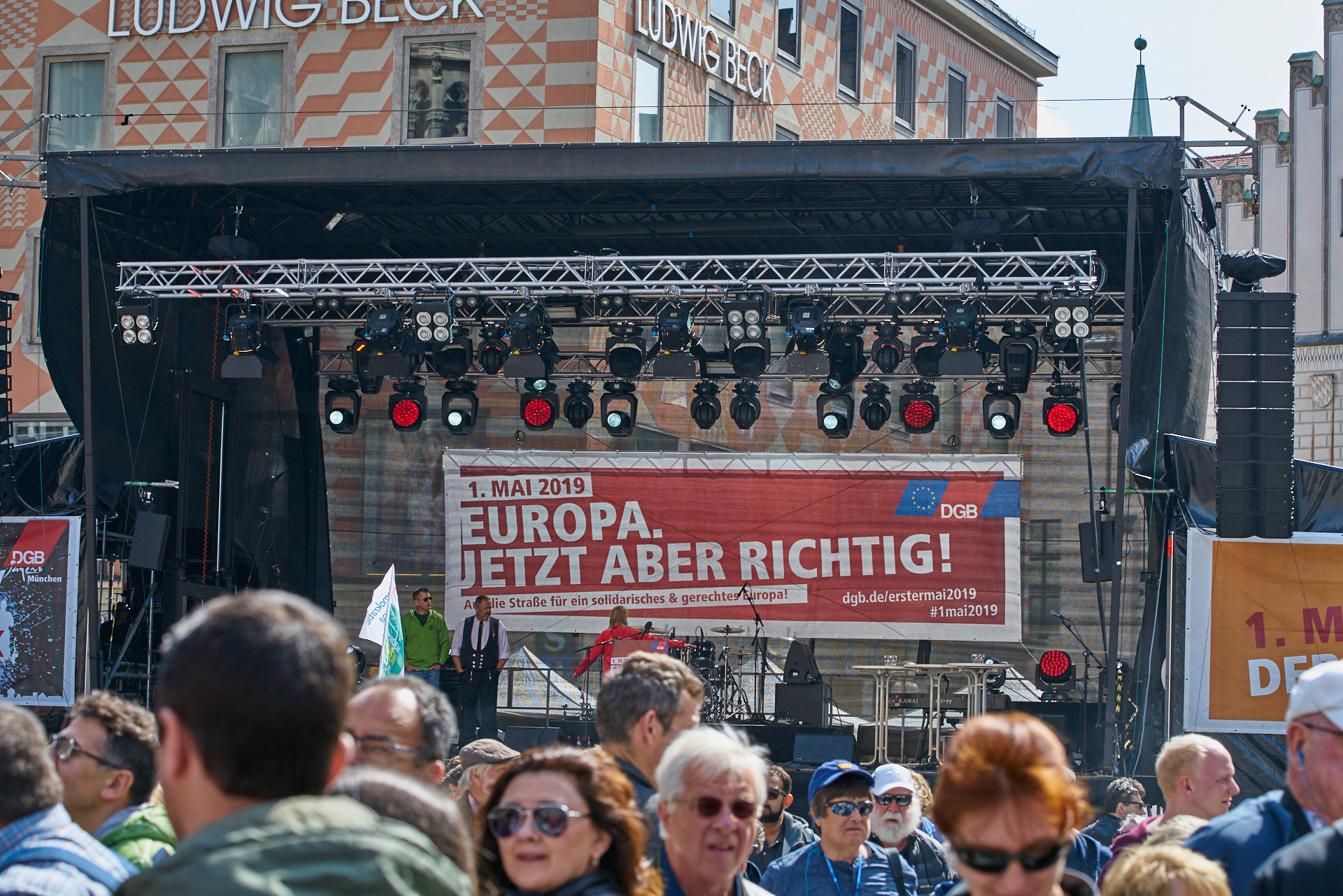 01.05.2019 - Maikundgebung auf dem Münchner Marienplatz