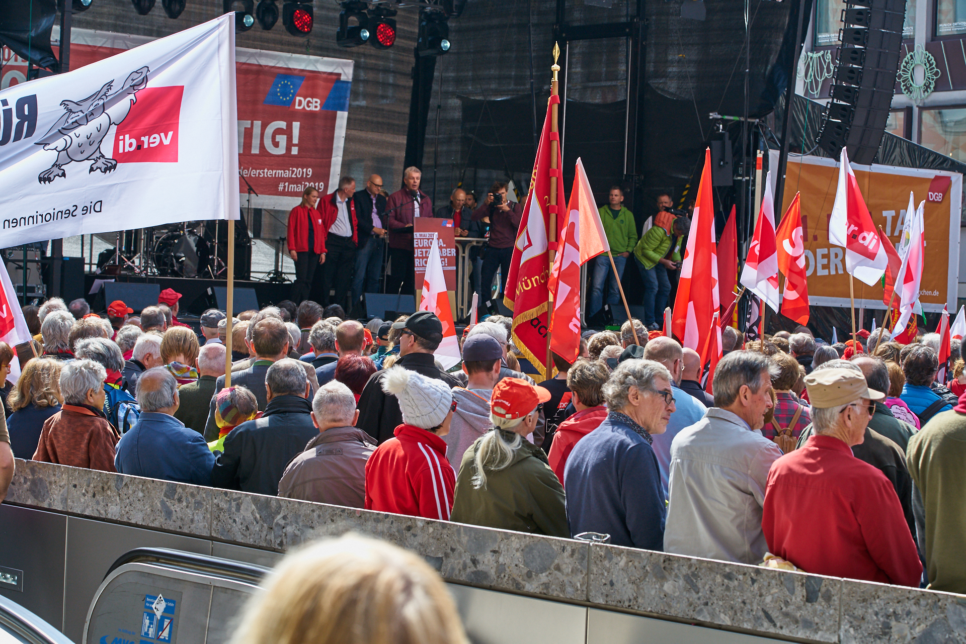 01.05.2019 - Maikundgebung auf dem Münchner Marienplatz