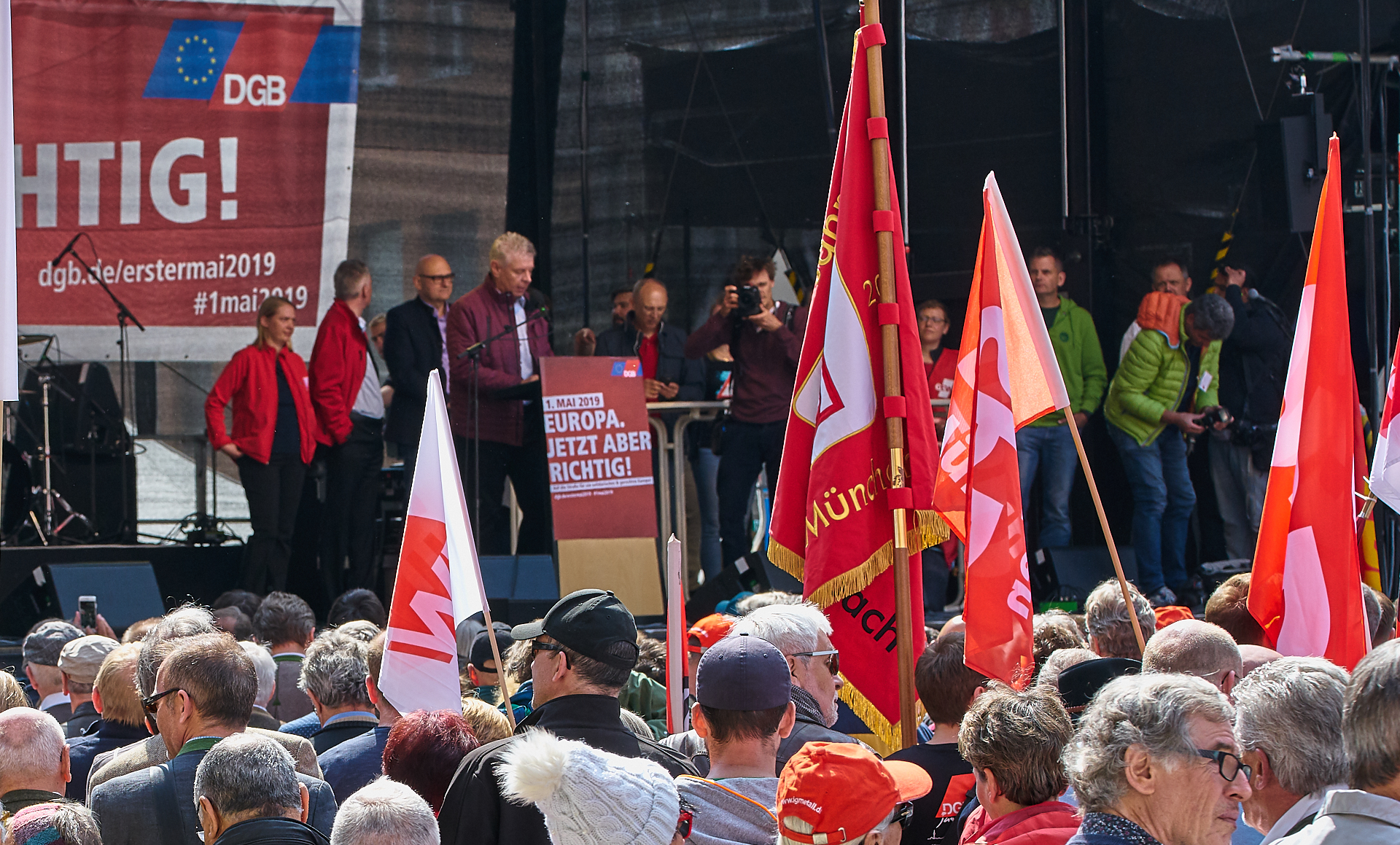 01.05.2019 - Maikundgebung auf dem Münchner Marienplatz