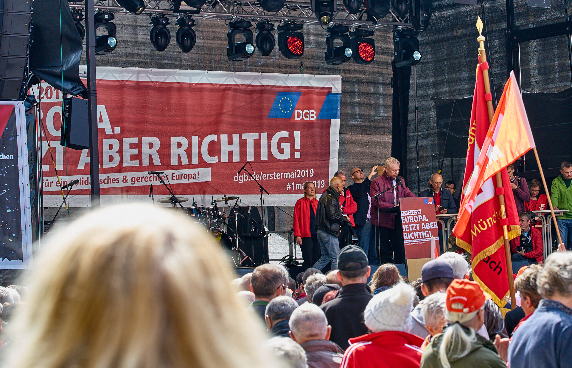 01.05.2019 - Maikundgebung auf dem Münchner Marienplatz