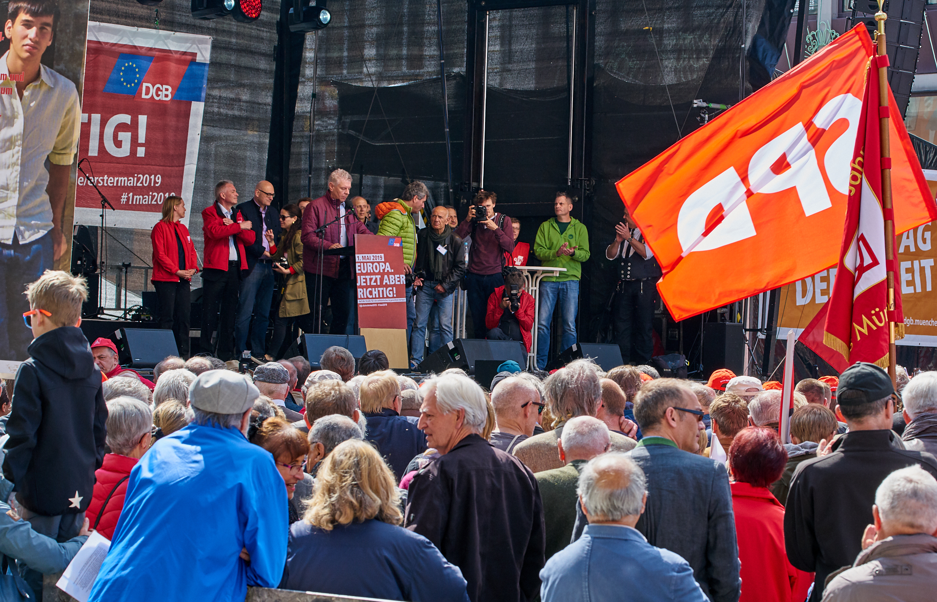 01.05.2019 - Maikundgebung auf dem Münchner Marienplatz