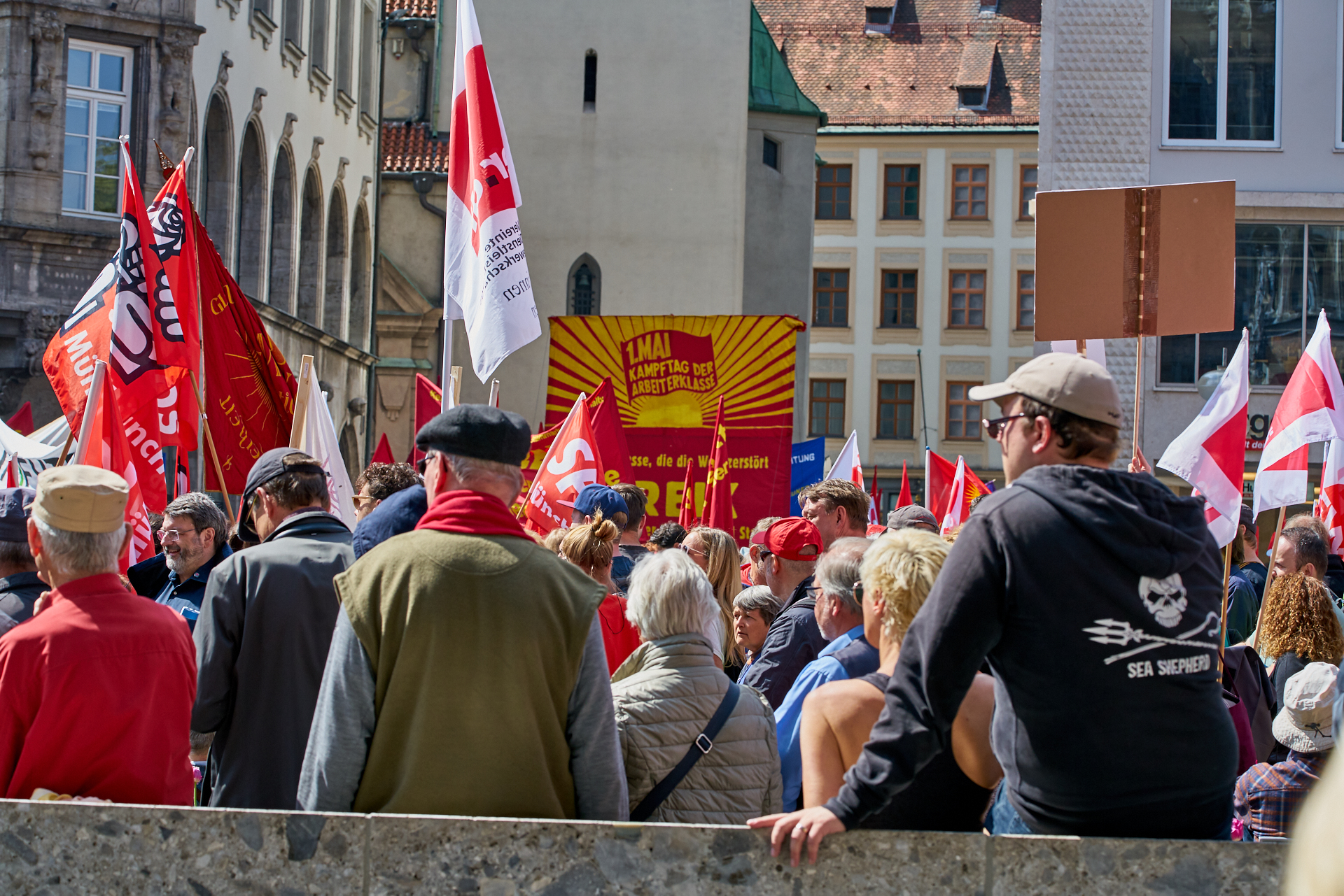 01.05.2019 - Maikundgebung auf dem Münchner Marienplatz