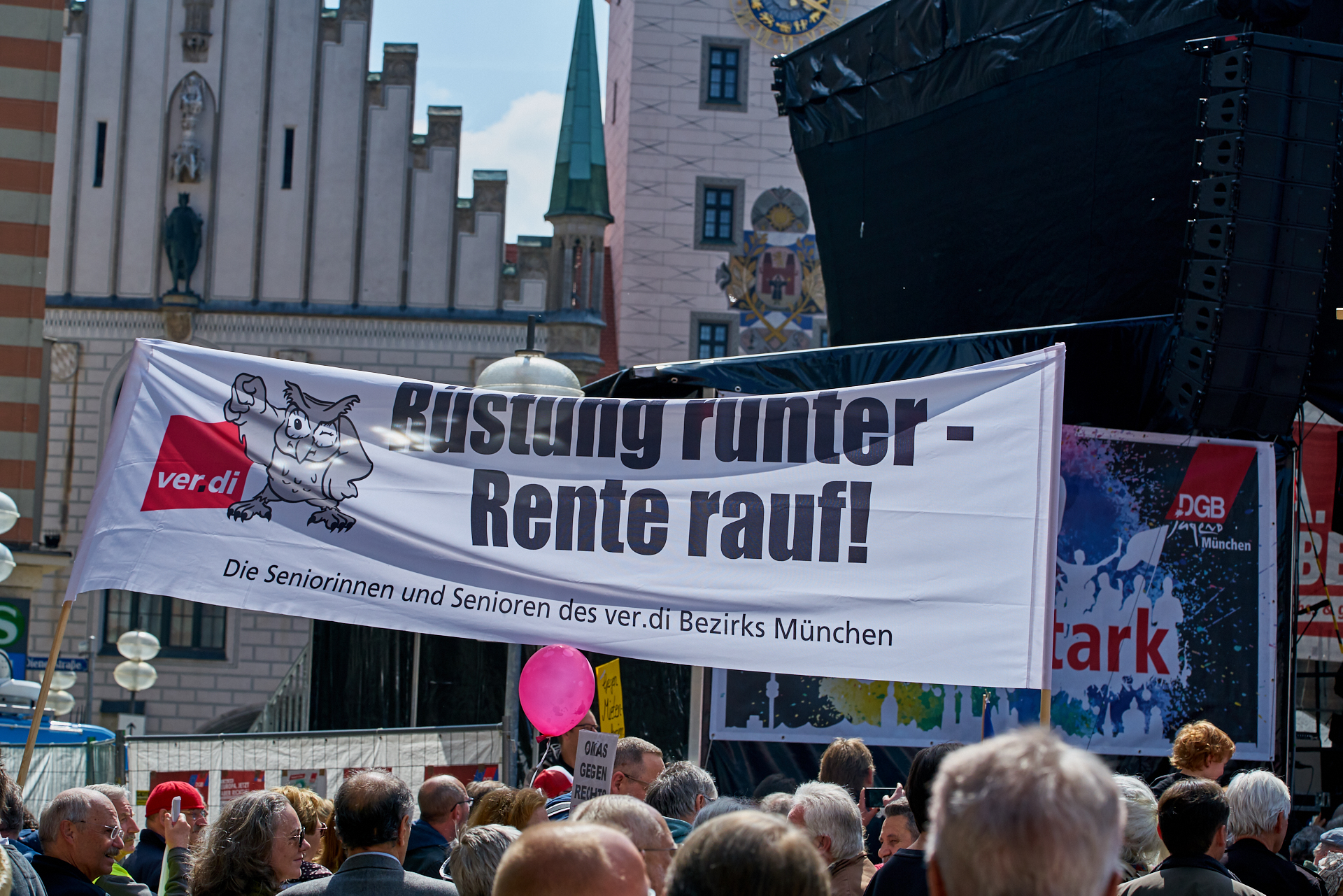 01.05.2019 - Maikundgebung auf dem Münchner Marienplatz