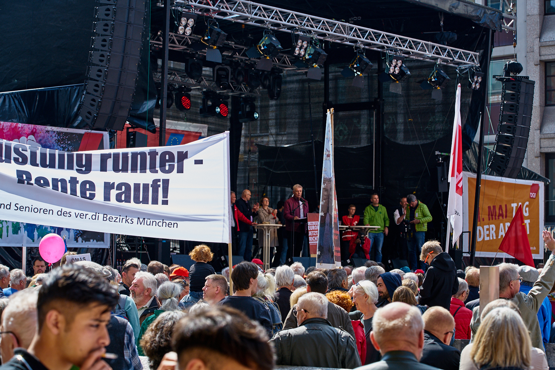 01.05.2019 - Maikundgebung auf dem Münchner Marienplatz
