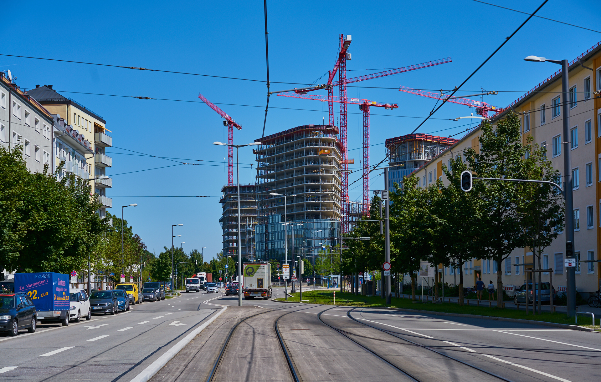 Stadtportal München Ost - Bogenhausener Tor, Vogelweideplatz, München.
