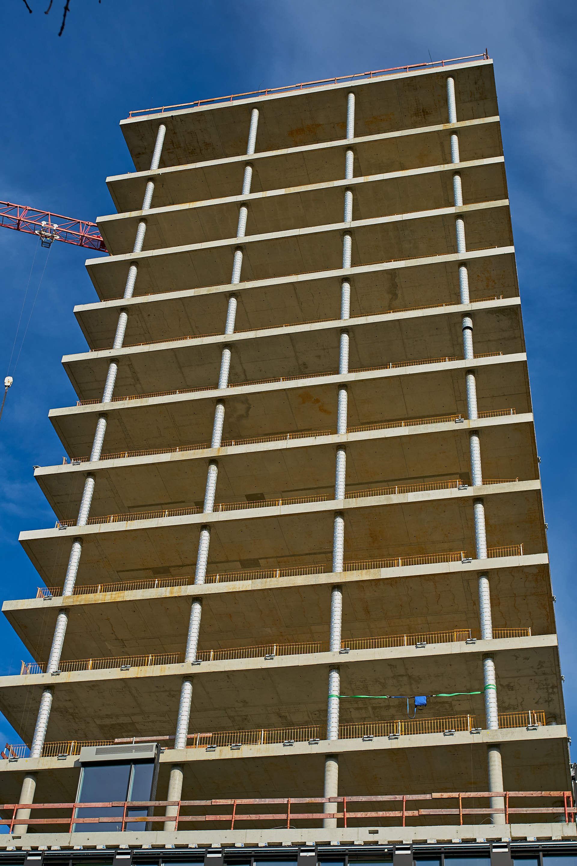 23.11.2016 - Beide Bürohochhäuser, der HIGHRISE und das ATLAS, befinden sich im Rohbau