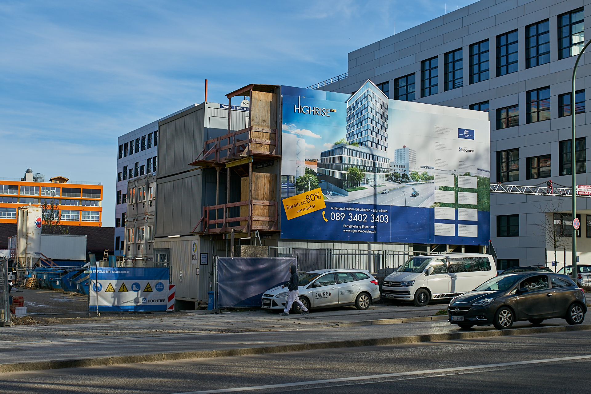 23.11.2016 - Beide Bürohochhäuser, der HIGHRISE und das ATLAS, befinden sich im Rohbau