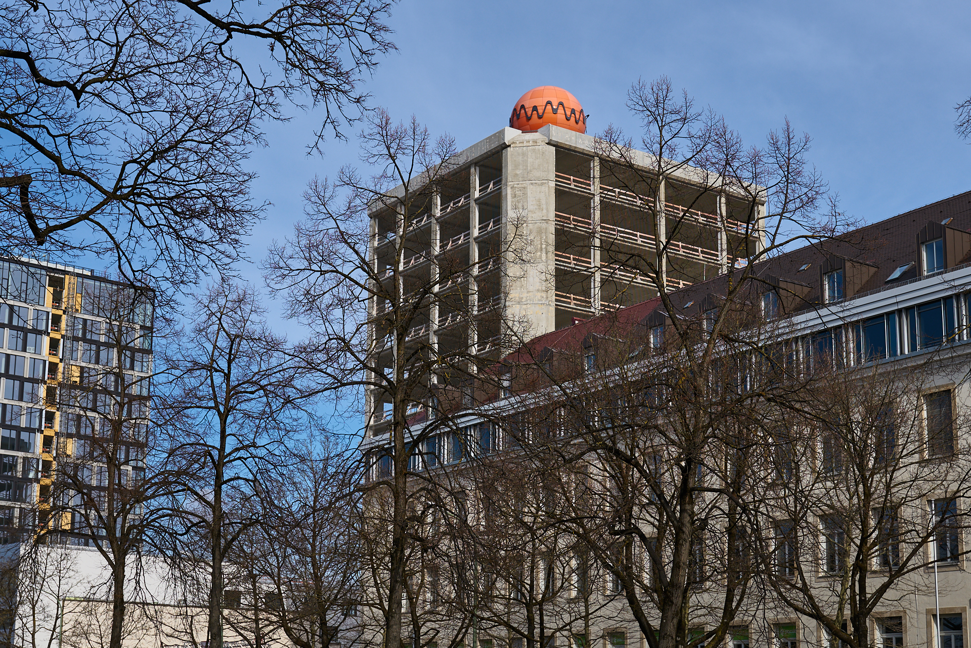 25.02.2017 - Das ATLAS-Bürohaus im ATLAS-Werksviertel ohne Fassade