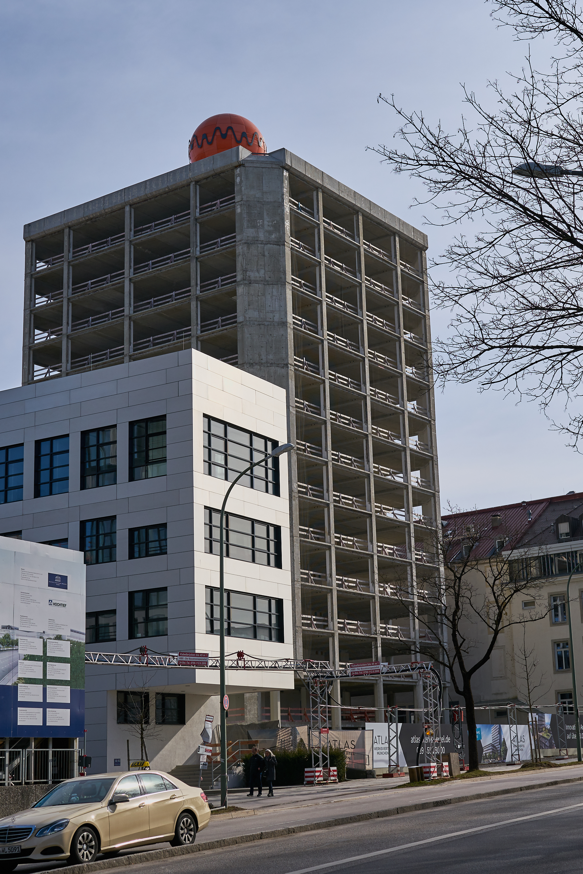 25.02.2017 - Das ATLAS-Bürohaus im ATLAS-Werksviertel ohne Fassade