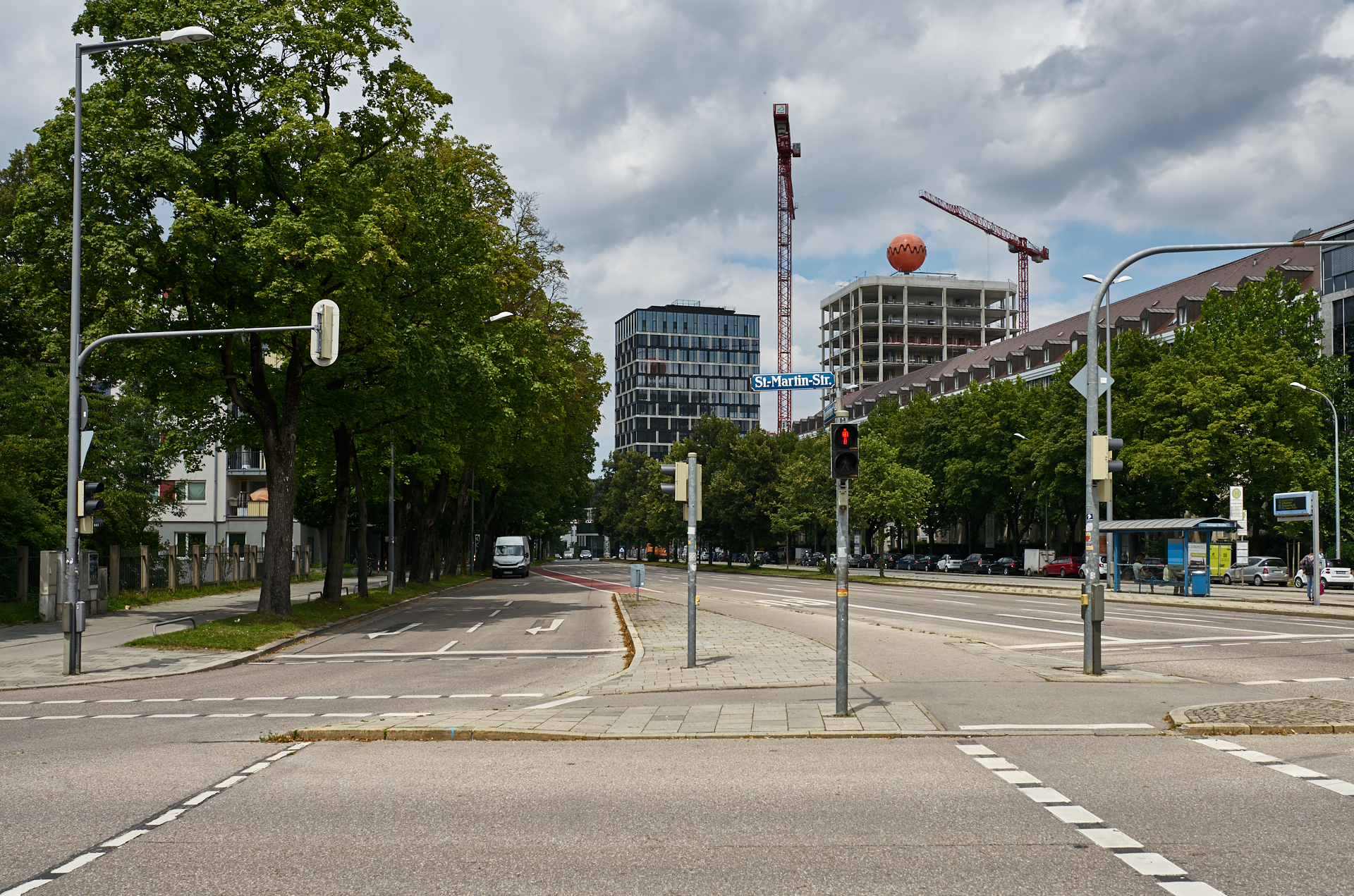 12.07.2018 - Das WERKSVIERTEL mit dem ATLAS-Gebäude im Aufbau