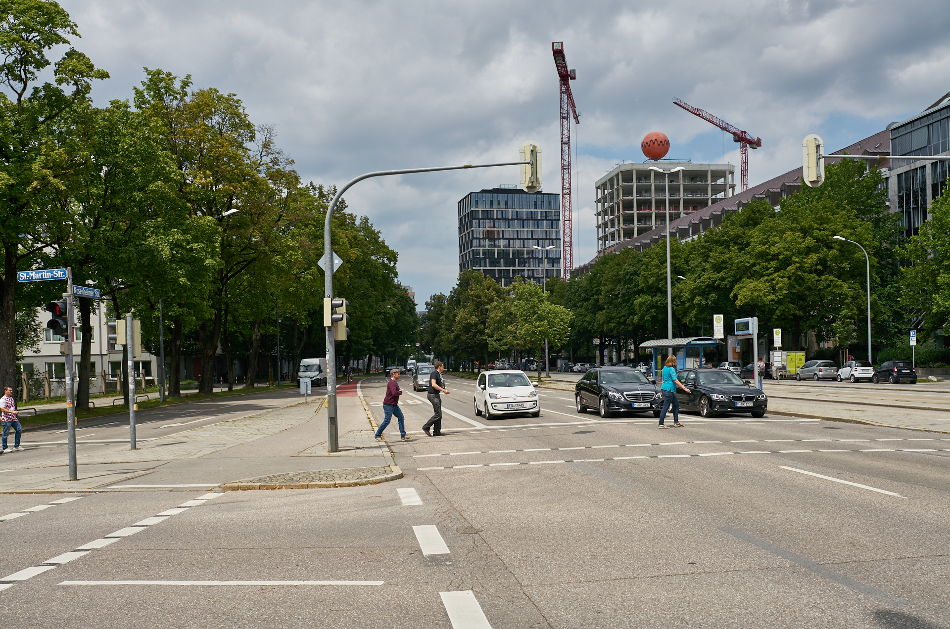12.07.2018 - Das WERKSVIERTEL mit dem ATLAS-Gebäude im Aufbau