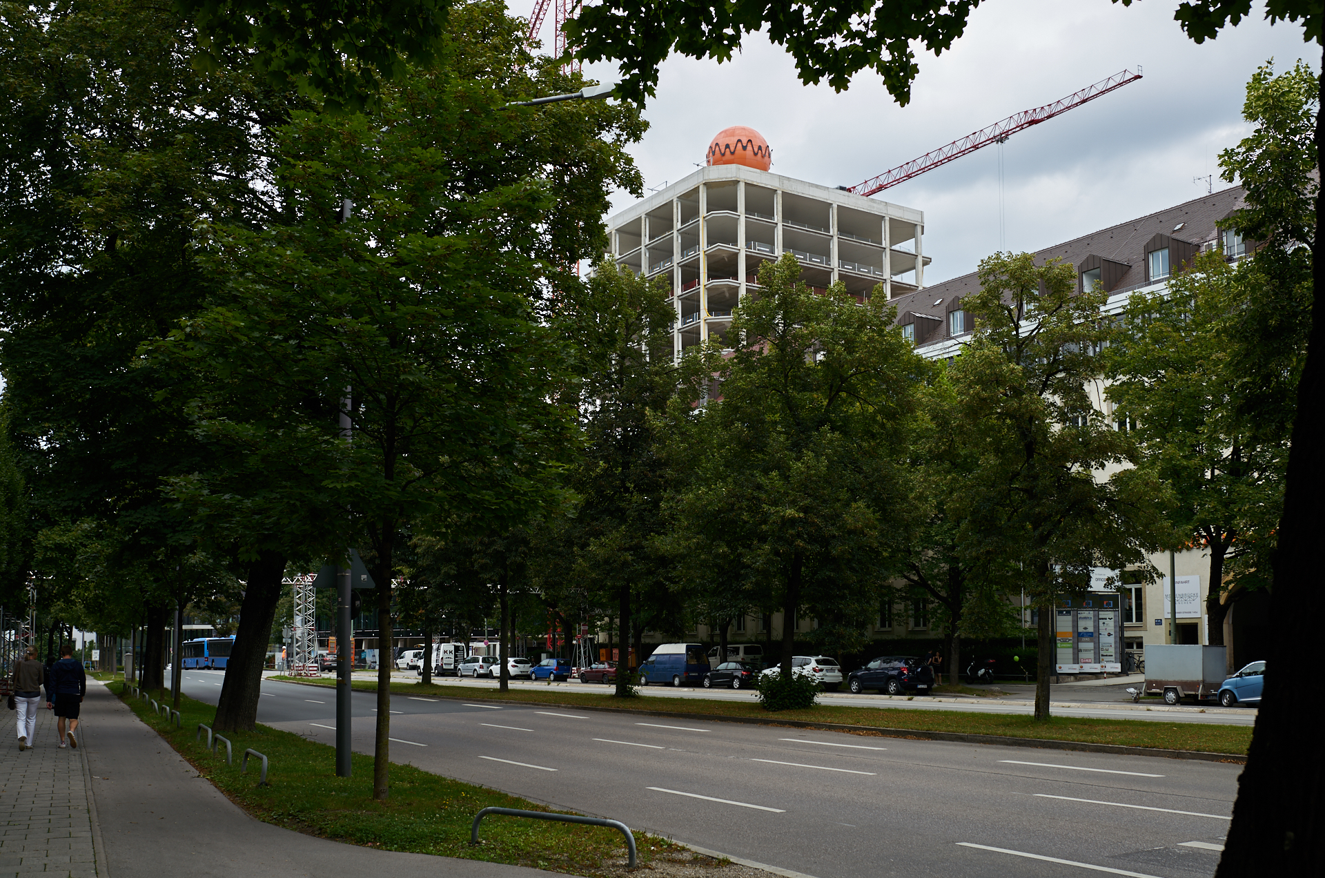12.07.2018 - Das WERKSVIERTEL mit dem ATLAS-Gebäude im Aufbau