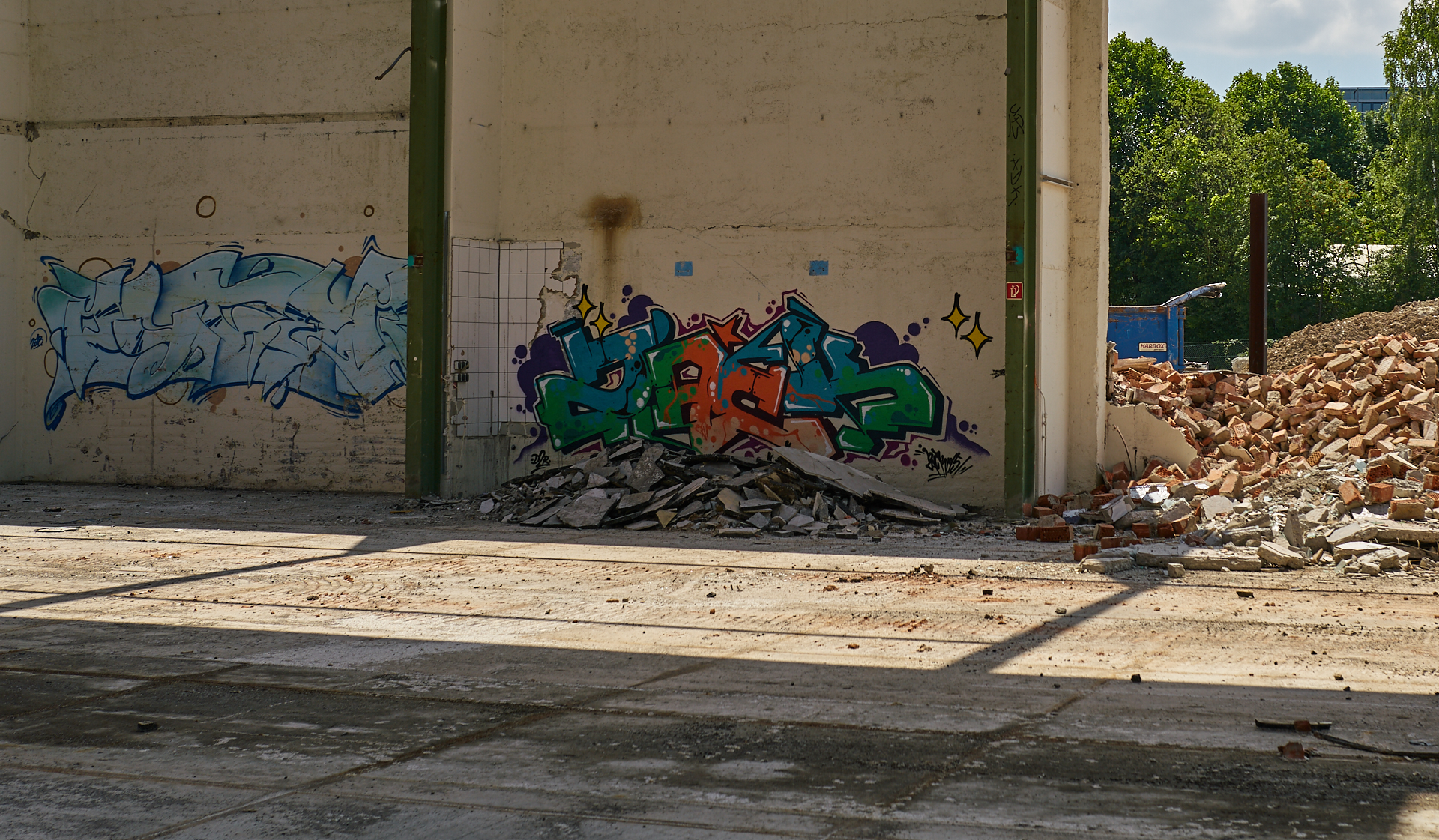 12.07.2018 - Das WERKSVIERTEL mit dem ATLAS-Gebäude im Aufbau