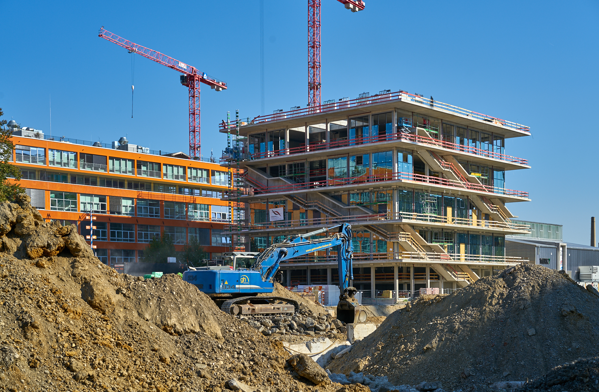 18.10.2018 - Im neuen WERSVIERTEL MITTE wird gebaut.