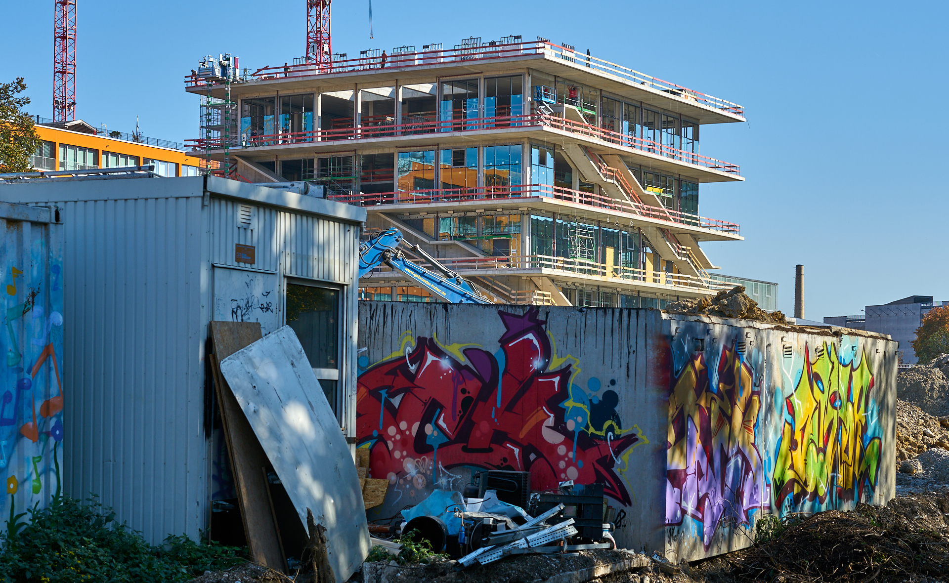 18.10.2018 - Im neuen WERSVIERTEL MITTE wird gebaut.