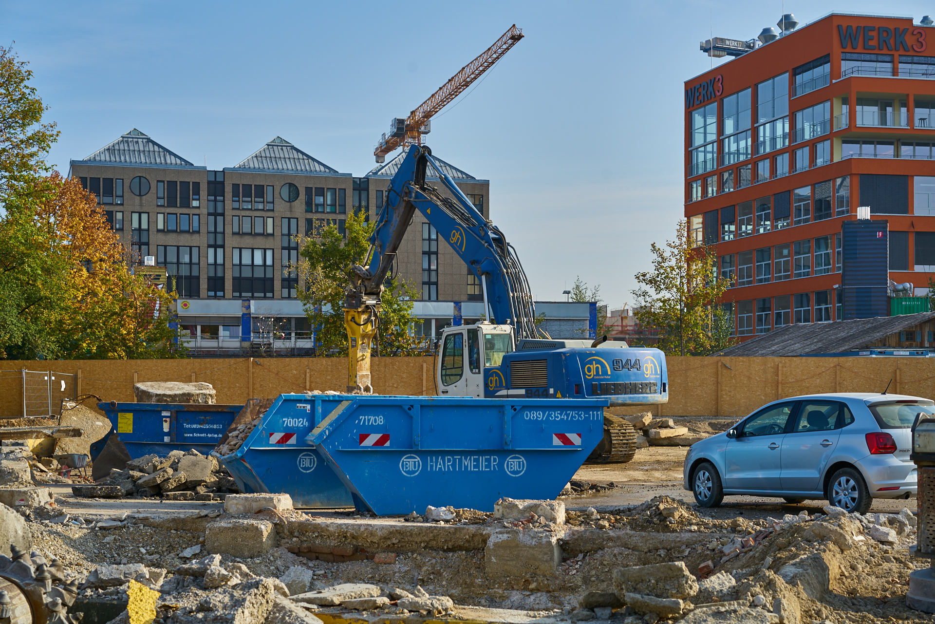 18.10.2018 - Im neuen WERSVIERTEL MITTE wird gebaut.