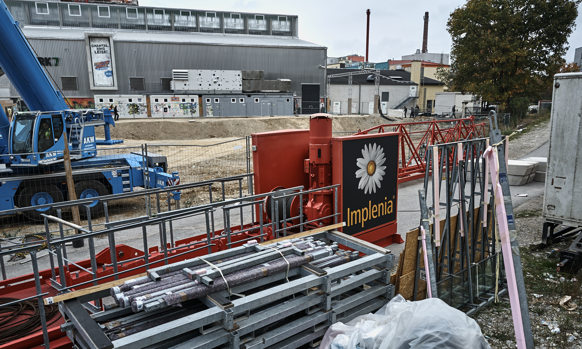 #Kunspark Ost, #ATLAS, #Kranabbau, #Baustelle, #Atlas Bürokomplex, #Allianz,