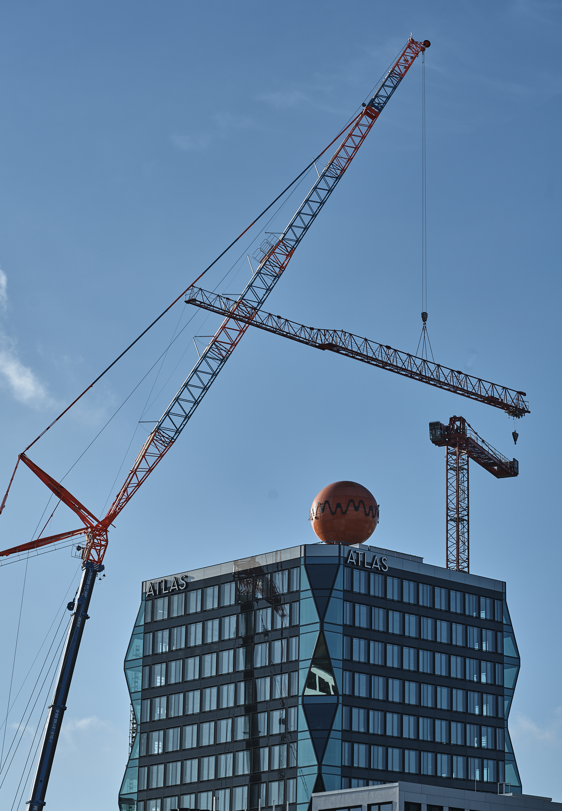 #Kunspark Ost, #ATLAS, #Kranabbau, #Baustelle, #Atlas Bürokomplex, #Allianz, 
