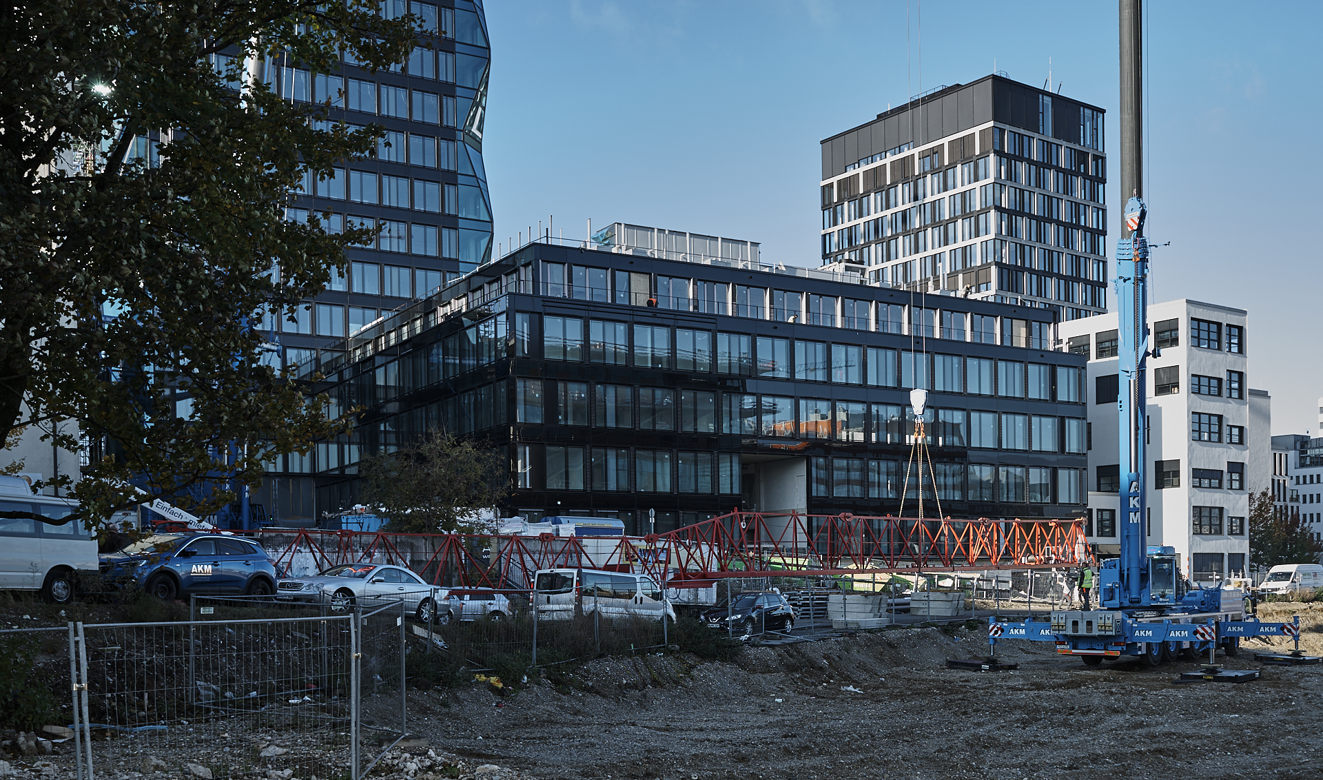 #Kunspark Ost, #ATLAS, #Kranabbau, #Baustelle, #Atlas Bürokomplex, #Allianz, 