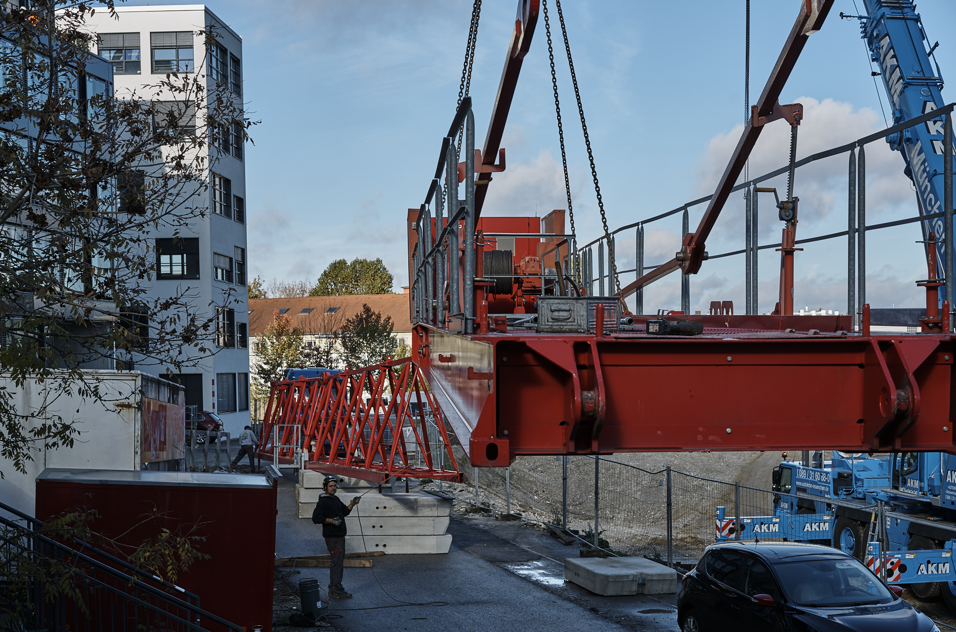 #Kunspark Ost, #ATLAS, #Kranabbau, #Baustelle, #Atlas Bürokomplex, #Allianz, 