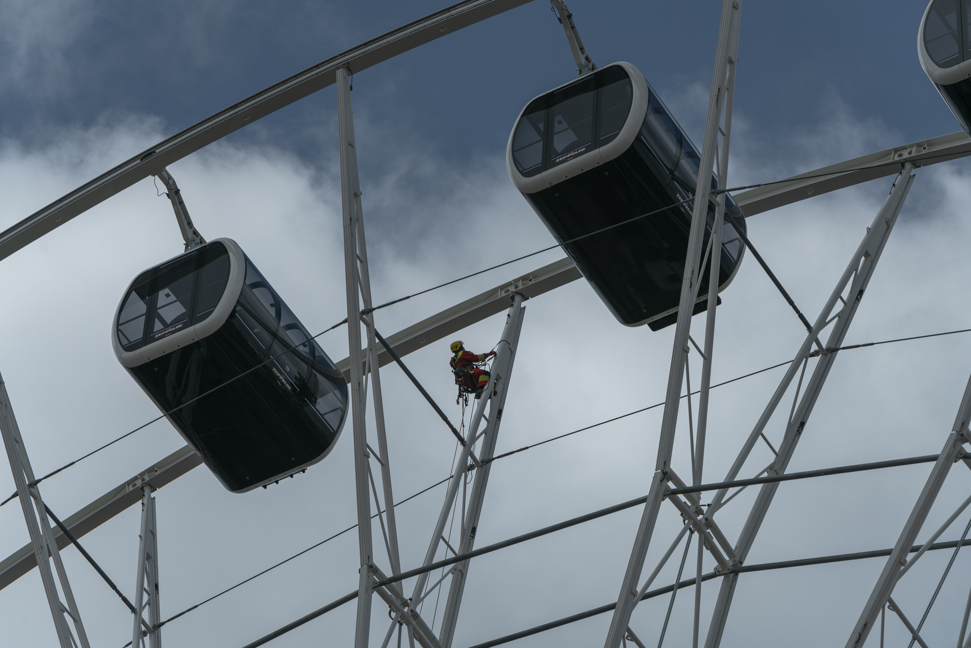 26.03.2019 - Feuerwerübung am Riesenrad un dan den Gondeln