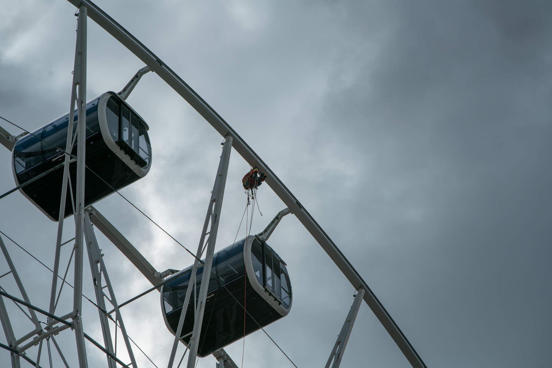 26.03.2019 - Feuerwerübung am Riesenrad un dan den Gondeln