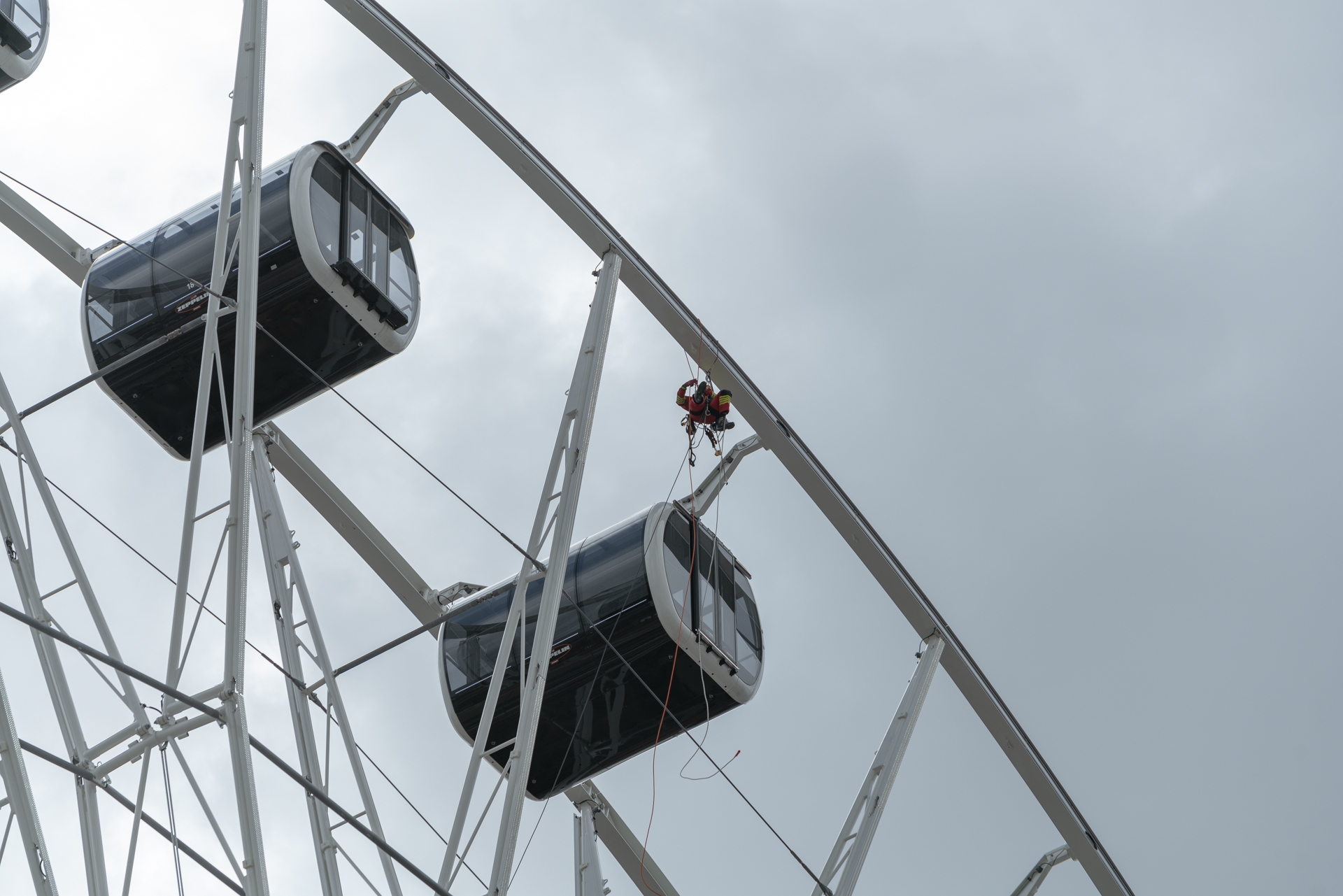 26.03.2019 - Feuerwerübung am Riesenrad un dan den Gondeln