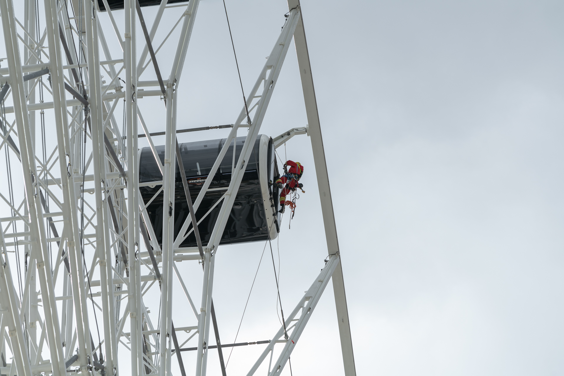 26.03.2019 - Feuerwerübung am Riesenrad un dan den Gondeln
