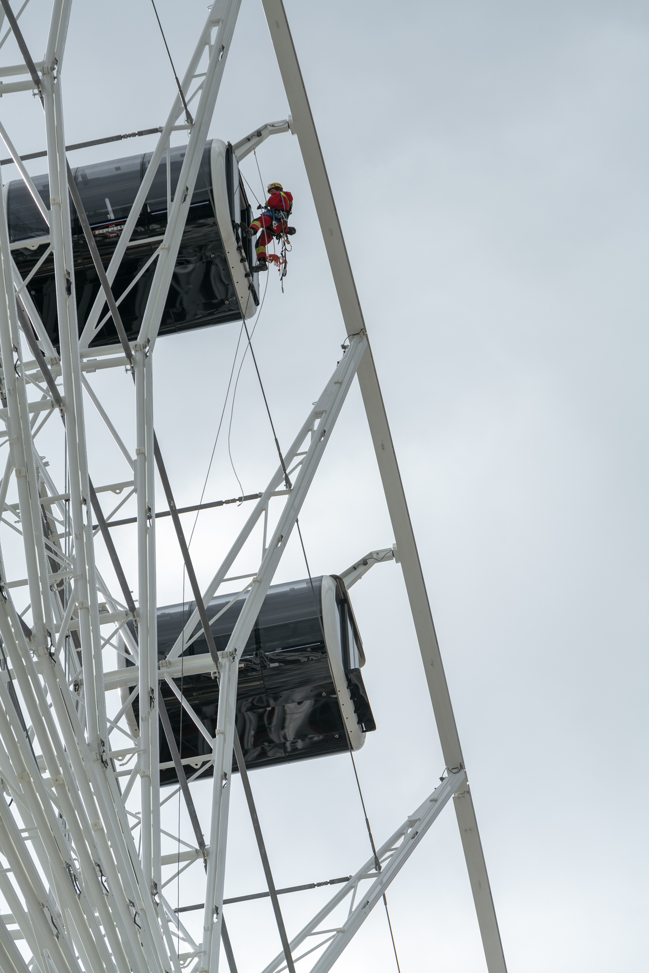 26.03.2019 - Feuerwerübung am Riesenrad un dan den Gondeln