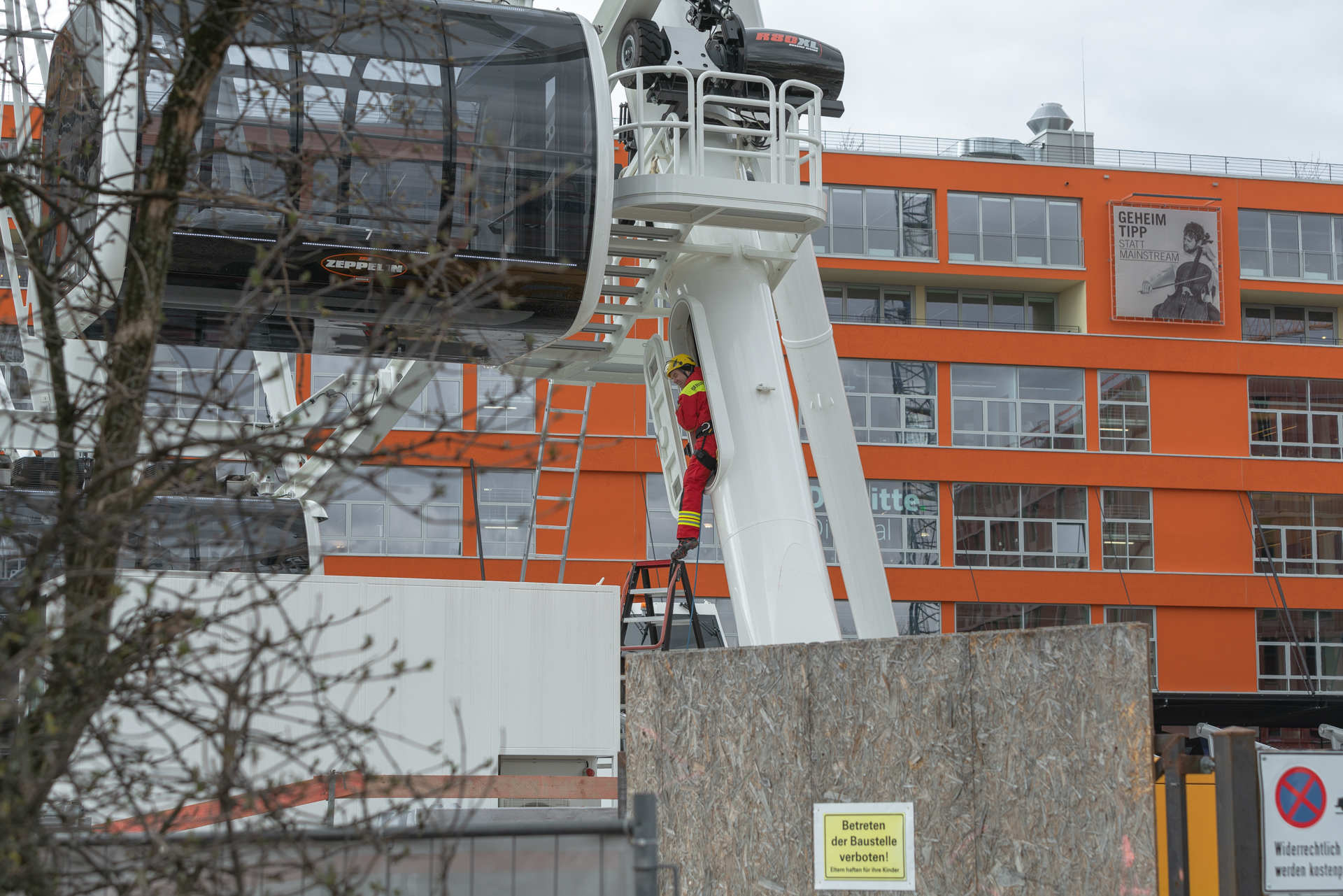 26.03.2019 - Feuerwerübung am Riesenrad un dan den Gondeln