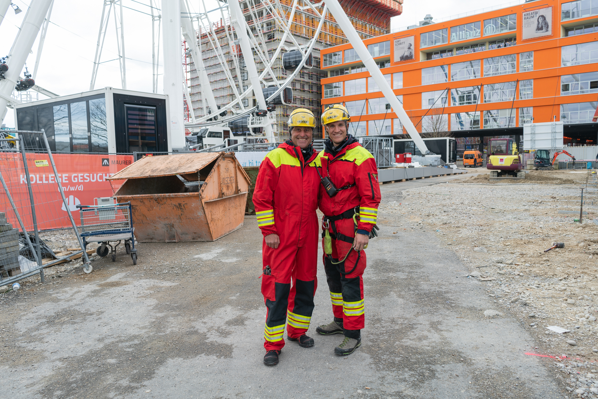 26.03.2019 - Feuerwerübung am Riesenrad un dan den Gondeln