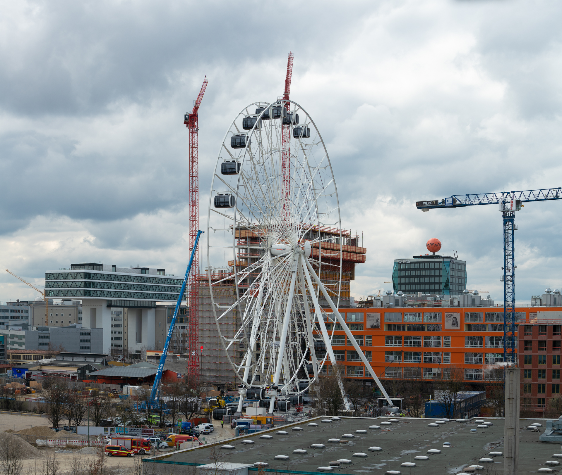 26.03.2019 - Feuerwerübung am Riesenrad un dan den Gondeln