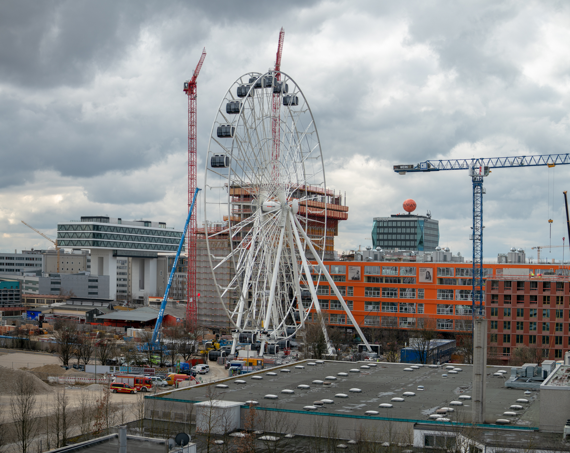 26.03.2019 - Feuerwerübung am Riesenrad un dan den Gondeln
