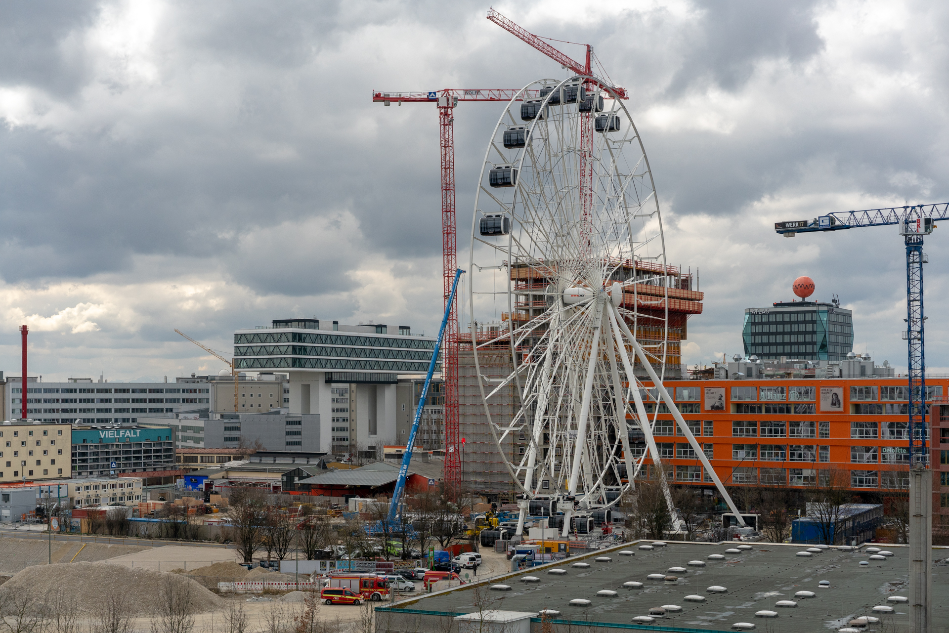 26.03.2019 - Feuerwerübung am Riesenrad un dan den Gondeln